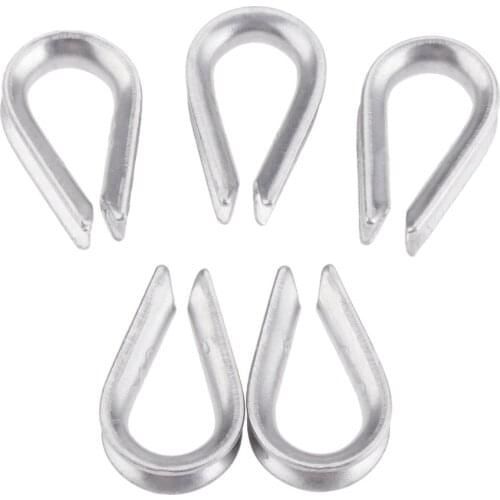 10Pcs 2mm M2 Marine 316 Stainless Steel Wire Rope Thimbles For 3/32 Inch Diameter Wire Rope/Cable Applications Boats Accessories