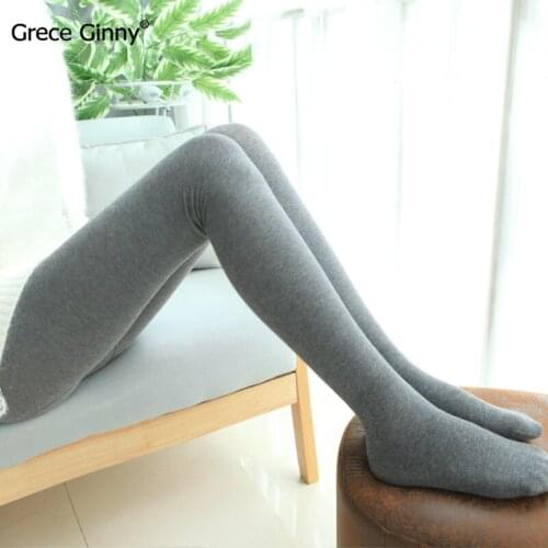 2 Pieces/lot Slim soft cotton pantyhose 400D plus velvet warm autumn and winter black pinstripe legs tights 2018 new