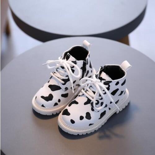 Autumn Girls Boots PU Leather Waterproof Kids Baby Boots Shoes Fashion Zip Rome Little Girls Martin Boots Kids Sport Shoes