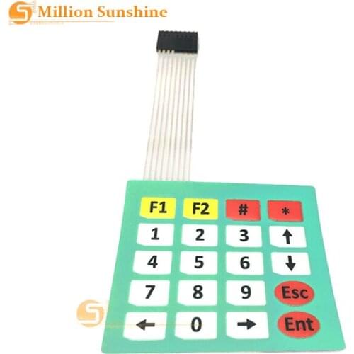 Lastest 4pcs/lot 4x5 Matrix Array 20 Key Membrane Switch Keypad Control Panel Microprocessor Keyboard Controller for Arduino 5*4