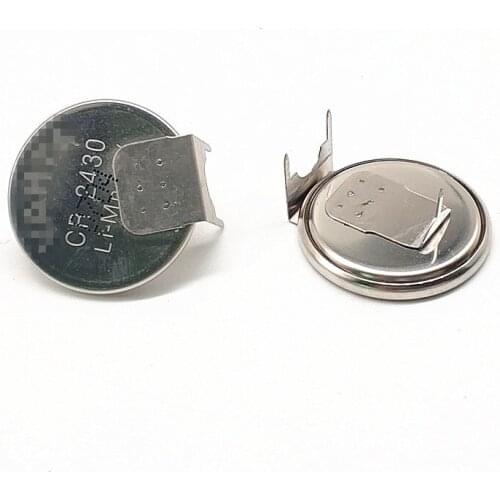 1pcs Original CR2430 3V button battery PLC industrial control equipment DL2430 with solder feet