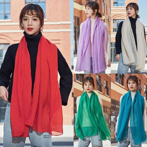 Designer Brand Women Scarf Spring Hijab Scarf Pashmina Lady Shawls And Wraps Head Scarves Neck Bandana Foulard Black Scarfs Men