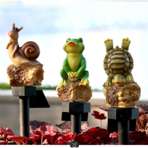 Solar Resin Lantern Lawm Lamp Led Solar Decoration Light Outdoor For Garden Yard Path