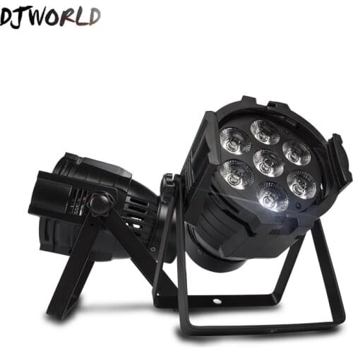 LED Par 7x18W RGBWA Violet DMX512 Controller Stage Effect Lighting Dj Disco Party Holiday Color Music Aluminum Light