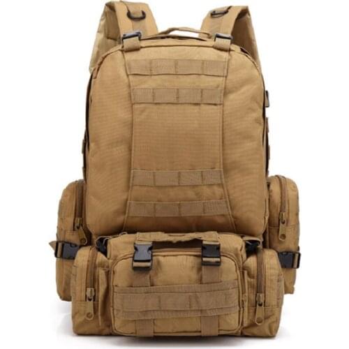 55L Tactical Mountaineering Bag Multifunctional Outdoor Camouflage Backpack Combination Bag Travel Bag Mask Backpack