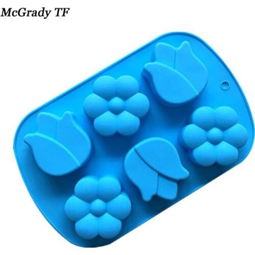 Tulip and Daisy Flower Soap Shape Silicone Cake Mold Silicone Molds For Soap Making Pudding DIY Cake Decoration Baking Tools