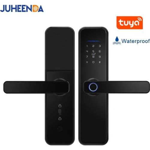 Tuya Smart Lock Waterproof Fingerprint Door Lock Home Security Wifi Remotely Fechadura Eletronica Digital Password Door Lock
