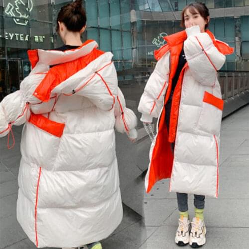 Womens Long Down Jacket Arrival Down Jacket Women 2021Loose Clothing Outerwear Quality With A Hood Fashion Style Winter Coat