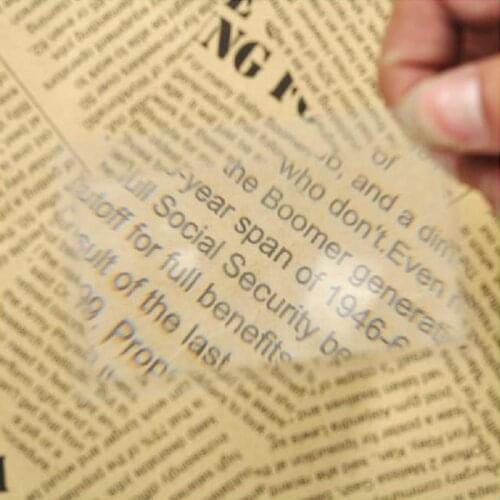 1pcs 3X Magnifying Glass Credit Card Size Transparent Magnifier Reading Lens Pocket Magnifying Glass