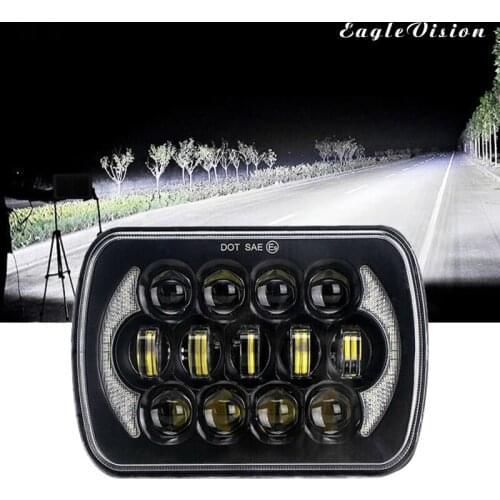 1Pcs H4 250W 5x7 7x6 Inch Led Headlights Sealed Beam Headlamp IP67 Waterproof Low Beam Led Off-road Driving Headlight