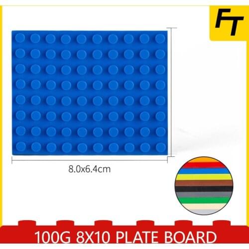 100g Small Particle 8x10 Floor Plate Board Brick Building Blocks Parts DIY Compatible with Creative Gift Castle Toys