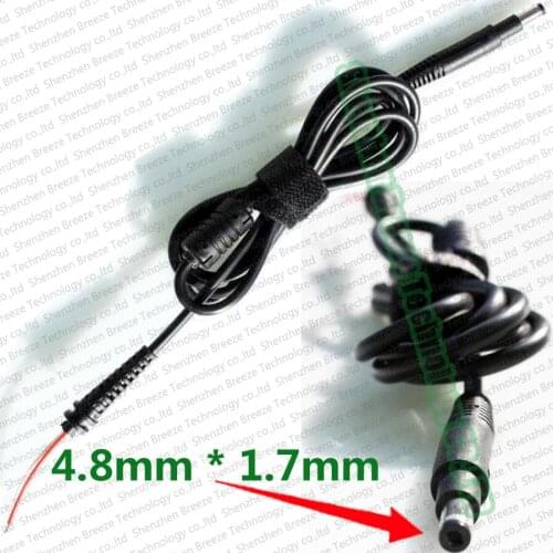 100pcs Factory direct supply price Top quality 4.8 1.7 mm long type DC Cable Connector for HP Laptop power adapter charger