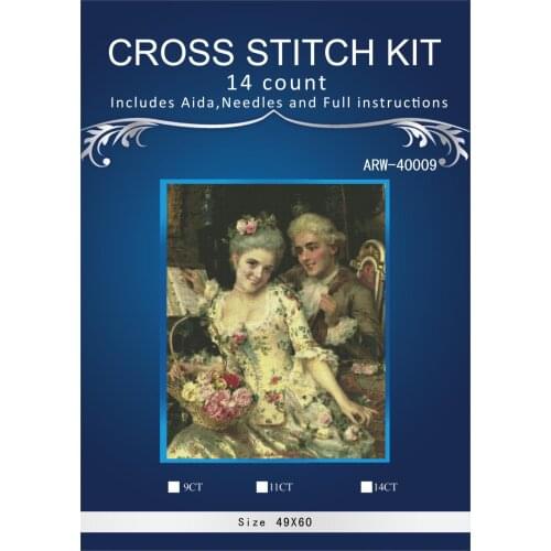11/16/18/28 Needlework,DIY DMC 14CT Cross stitch,Set For Embroidery kits,Poppy flowers Counted Cross-Stitching dancer