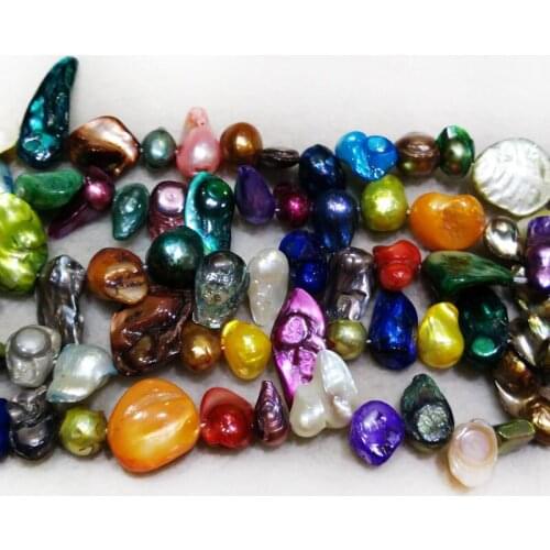 16 inches 8-13mm Multicolor Natural Blister Pearls Loose Strand