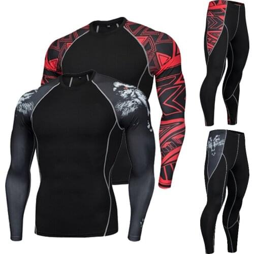 2Pcs/Set Of High-Quality Compressed And Breathable Mens Running Suit Quick-Drying Track Suit Fitness Sports Jogging Sportswear