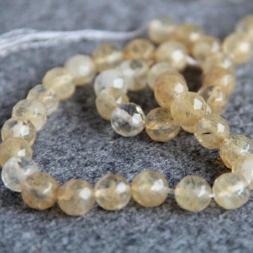 2021 New For Necklace&Bracelet 10mm Yellow Watermelon Tourmaline Chalcedony Loose Beads Accessory Parts 15inch Jewelry Making