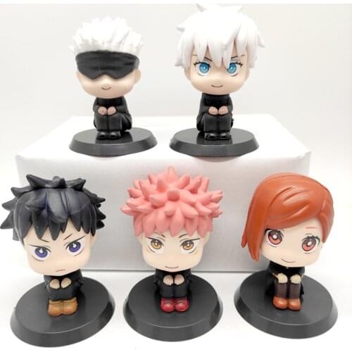 5pcs Jujutsu Kaisen Anime Figure Itadori Yuji Action Figure Fushiguro Megumi Kugisaki Nobara Gojo Satoru Figurine Model Toys