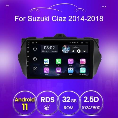 Autoradio stereo for Suzuki Alivio Ciaz 2014 - 2019 BT Wifi Car Multimedia Player 2GB 32GB 2.5D Navigation GPS