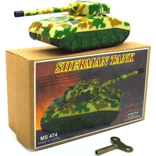Tank Retro Wind Up Toys Creative Window Display Props Personality Gifts Creative Props Tin Toys
