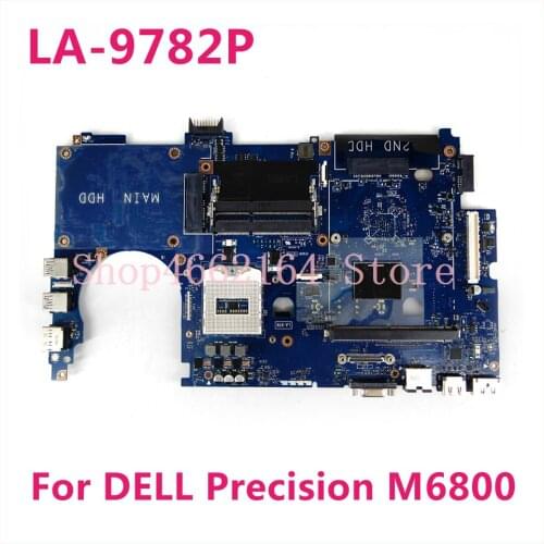 Free shipping M6800 motherboard DDR3 hm86 LA-9782P REV:1.0 A00 For DELL Precision M6800 Laptop Motherboard tested 100% work