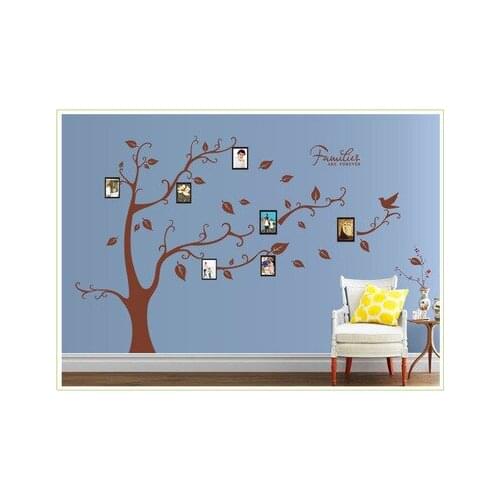 Large European size brown tree photo wall stickers vinyl home decor wallpaper murals Adesivo de parede home decoration