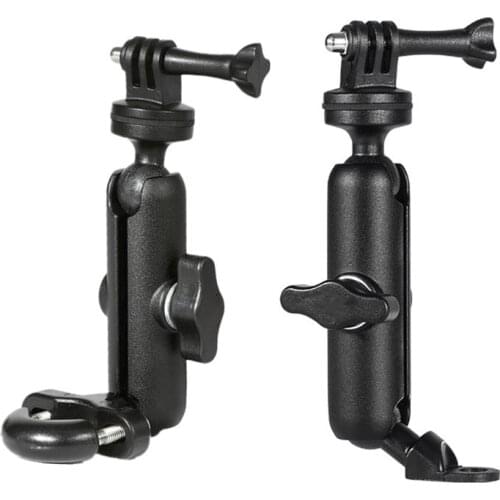 Motorcycle Bike Camera Holder Handlebar Mirror Mount Bracket 1/4 Metal Stand for Go-Pro/So-ny/CONTOUR/SLR Camera