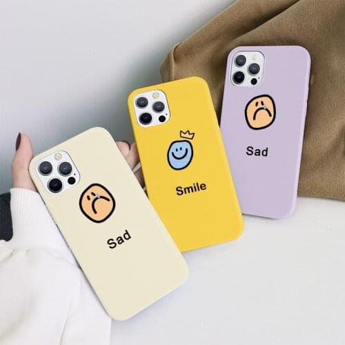 Cute Smile Pattern Phone Cover For Samsung A51 A50 S20 FE 5G S10 Plus S21 Ultra S20 A40 A31 A32 A52 A72 A12 F12 Soft Shell Funda