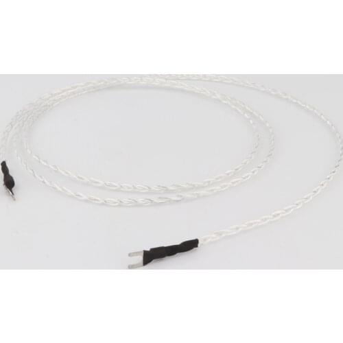 Preffair Hi-End OFC Silver Plated Jumper Cable Speaker Jumper Wire with Silver Plated Y Spade plug hifi bridge cable