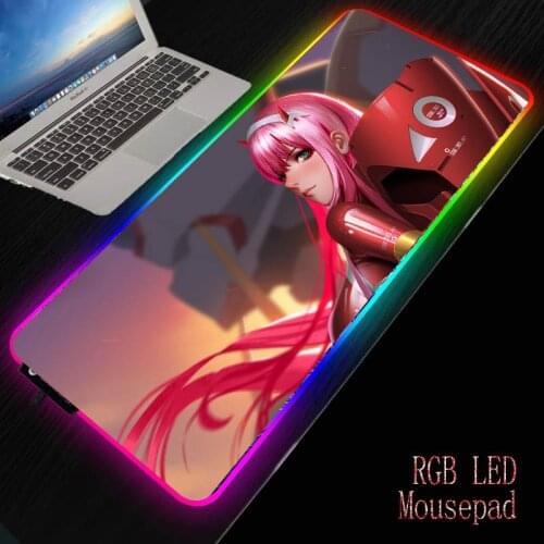 DARLING in the FRANXX RGB Gaming Mouse Pad Computer Mousepad Backlit Mause Pad Large Mousepad XXL for Desk Keyboard LED Mice Mat