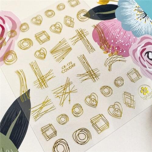 Irregular ring Cross circle series 3D Back glue Nail decal Nail sticker Nail decoration Nail art Nail tool Nail ornament