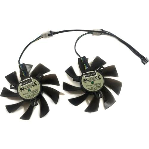 2pcs/set 4pin 85mm RX570 GPU Cooler Alternative Graphics Card Fan For REDEON RX 570 GIGABYTE Gaming 4 GB Video Card Cooling