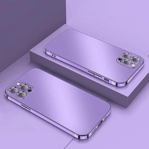 Square Matte Plating Silicone Phone Case For iPhone 13 12 11 Pro Max 12 Mini XR X XS Max 7 8 Plus SE 2020 Soft Ultra-thin Cover