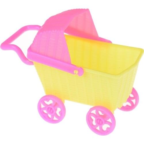 Mini Shopping Cart Dolls For Kelly Dolls Children Baby Girl Choose Furniture Doll Kids Toy Dollhouse Accessories 11*5*8cm NEW