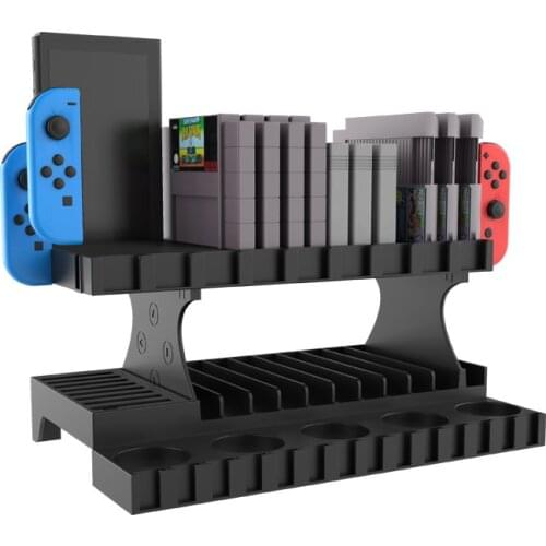 Multifunctional Game Storage and Display Stand Game Discs Boxes Holder Dock for NS Switch SF C F C GB N64 ND S NES S NES Console