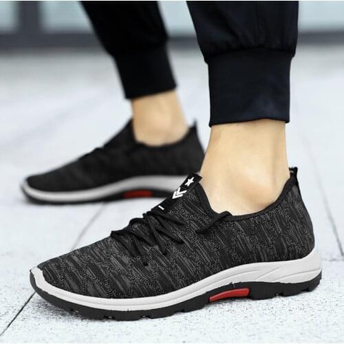 Men Outdoor Sport Hiking Shoes Mesh Breathable Light Jogging Trekking Sneakers Male Anti-slip Mountain Camping Shoes Big Size