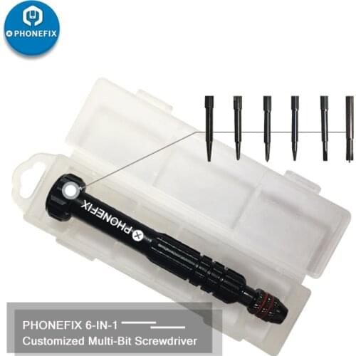PHONEFIX Customized Precision Screwdriver Multi-Bit Hand Tool Set With Plastic Box For iPhone 6 6S 7 8 8Plus Opening Repair Tool