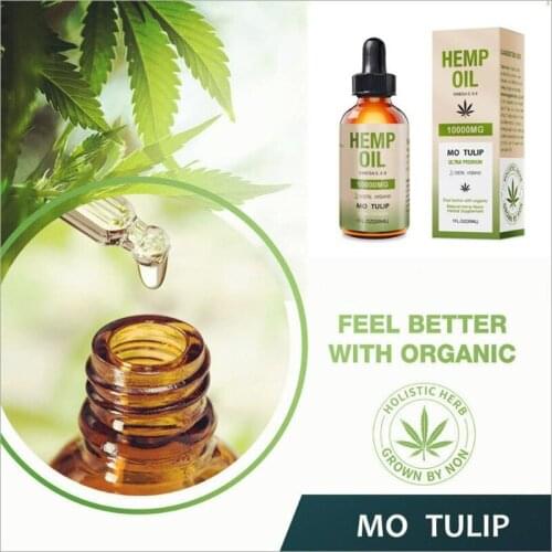 New 2021 30ml 10000mg Hemp CBD Organic Essential Oil Hemp Seed Oil Herbal Drops Body Relieve Stress Oil Skin Care Help Sleep