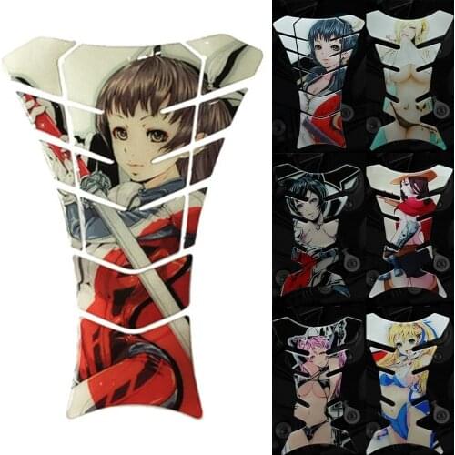 New Anime Girl Pattern Design Motorcycle Oil Fuel Tank Protector Sticker Decal Pad Paster Applique