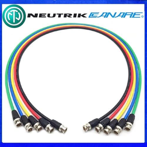 Original Canare LV-61S Coaxial 12G HD-SDI Video Signal Transmission Cable, NEUTRIK NBNC75BLP7 75-Ohm CANARE LV-61S Coaxial cable