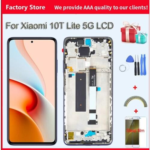 Original LCD For xiaomi 10t lite 5G Lcd With Frame Display Screen For Xiaomi 10T Lite Screen With Frame LCD Display M2007J17G