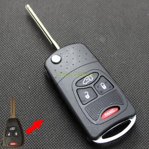 PINECONE for CHRYSLER SEBRING PACIFICA 200 300 ASPEN PT CRUISER Key Shell 3+1 Buttons Uncut Blade Modified Remote Key Shell 1 PC