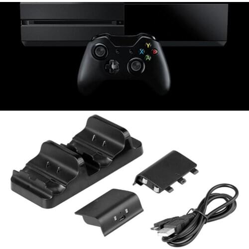 For X Box Xbox One X S Controller Stand Dual Charging Dock Station Charger With 2x Replacement Rechargeable Battery Accessories
