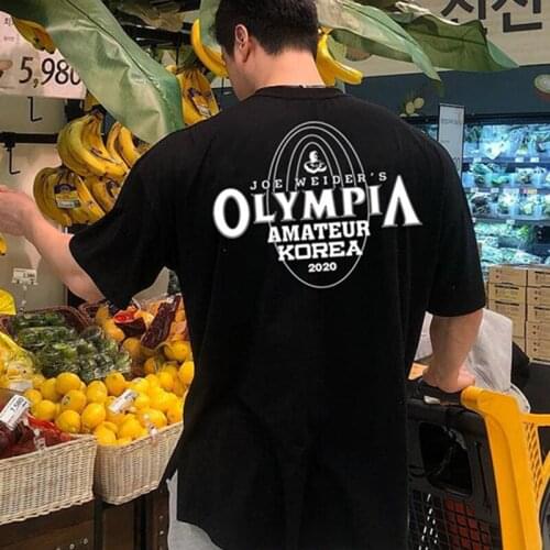 Casual Men T-shirt Gyms Fitness Tshirt Bodybuilding Loose Shirts O-neck Short Sleeves Cotton High quality Tee Tops Clothing