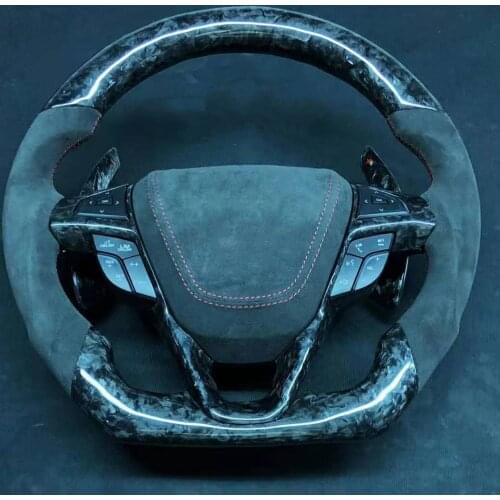 Cuatomized Forged Carbon Fiber Steering Wheel Alcantara Replacement For Ford Fusion Mendeo Shelby 2013-2020 Edge 2015-2020