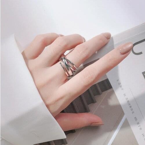 Silver Rings 100% Guaranteed Real 925 Sterling Silver Jewelry Open Ring For Women