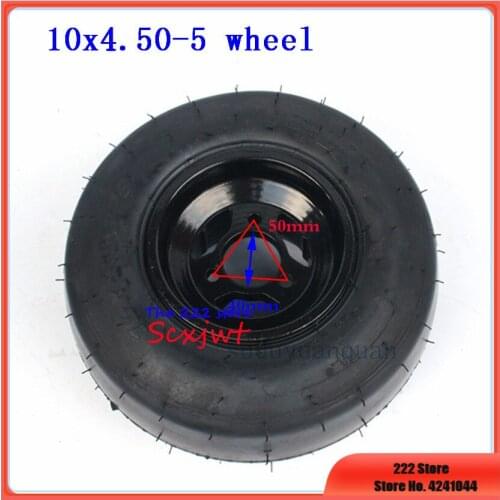 Go Kart Tires and Rims 10x4.50-5 Front wheels 5 inches Go Kart ATV UTV Buggy Quad Wheel hub rim and tyres Sets