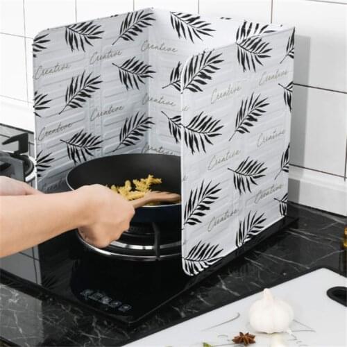 Foldable baffle aluminum kitchen frying pan oil splash baffle kitchen gas stove baffle kitchen accessories