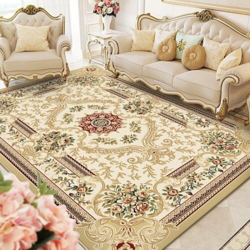 Vintage European Carpets For Living Room Thick Bedroom Carpet Sofa Coffee Table Floor Rug Large Luxurious Area Rug Study Mats