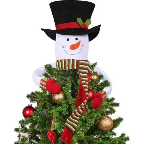 Christmas Tree Topper Snowman Decoration Xmas Tree Decoration Pendant for Shopping Mall School Home Christmas Decoration
