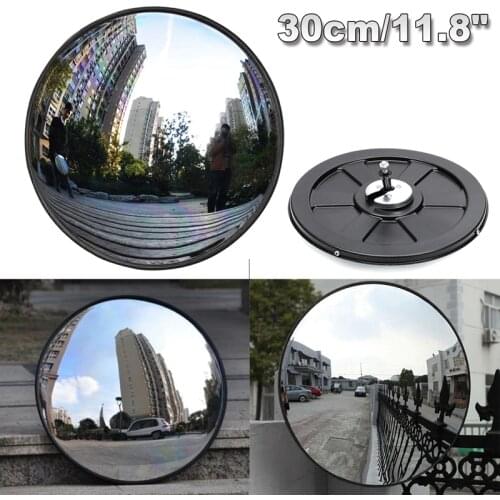 30Cm Wide Angle Security Road Mirror Curved for Indoor Burglar Outdoor Safurance Roadway Safety Traffic Signal Convex Mirror